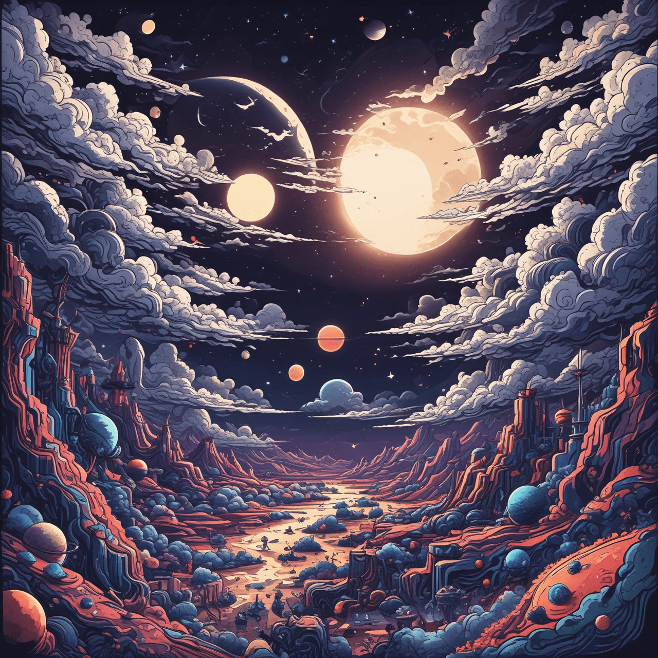 Cosmic Cloud Bridge game banner