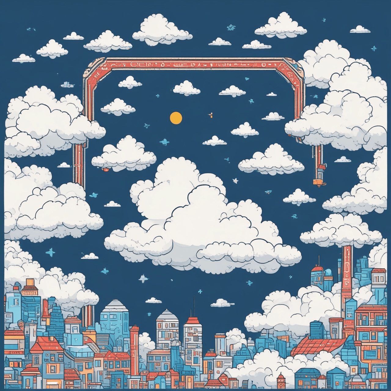 Teksttype Wolkenbrug game banner