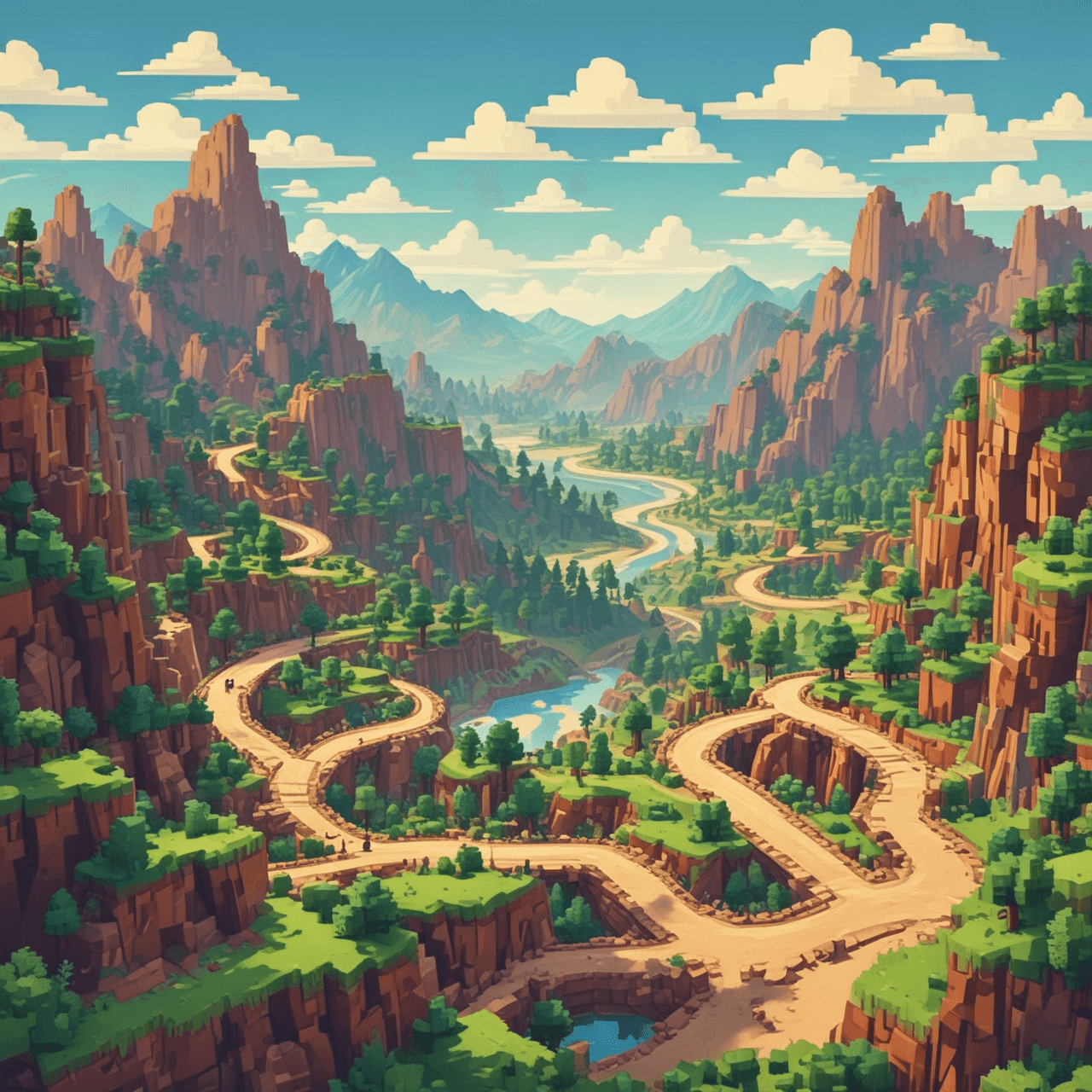 Blocky Word Race game banner