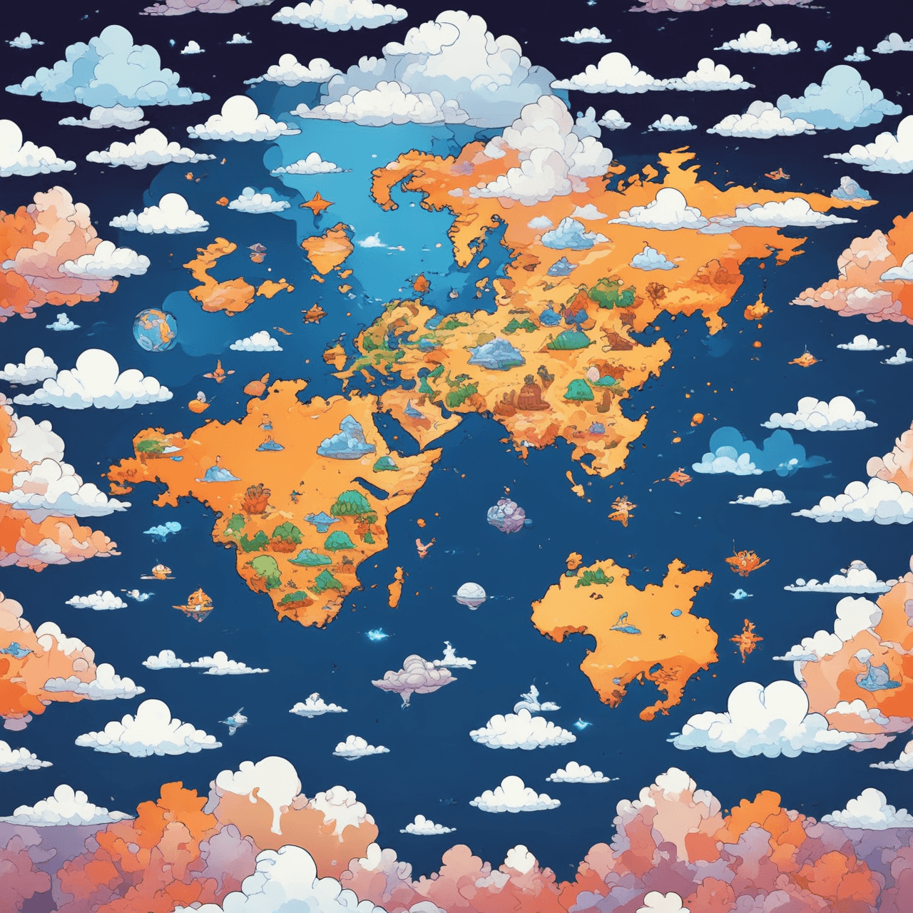 Geography Cloud Hop game banner