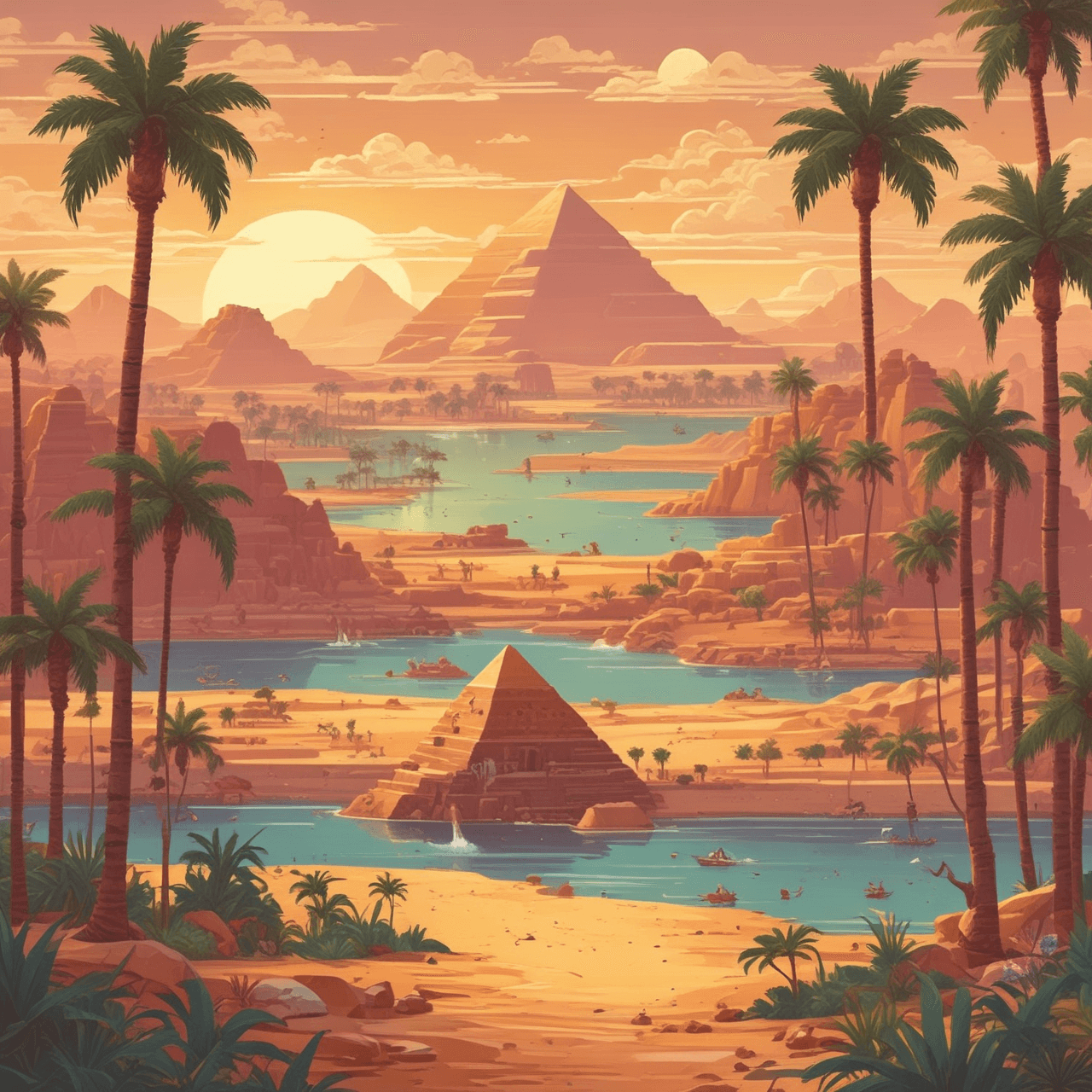 Hieroglyph Hustle game banner