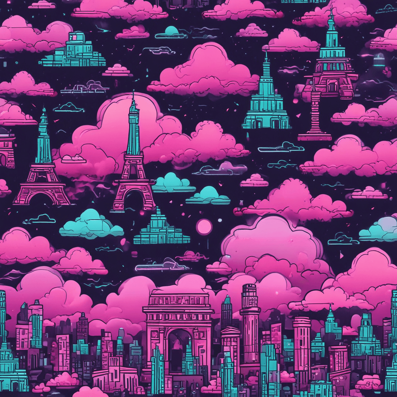 Neon Franse Brug Quiz game banner