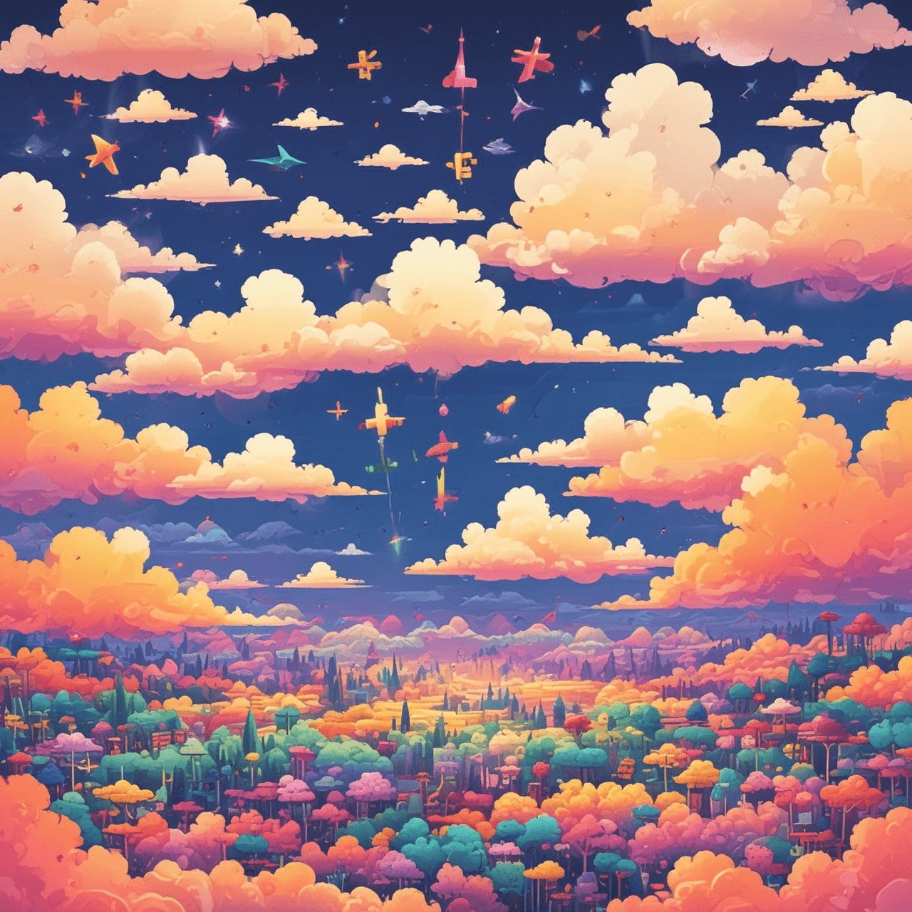 Multiplication Cloud Bridge game banner