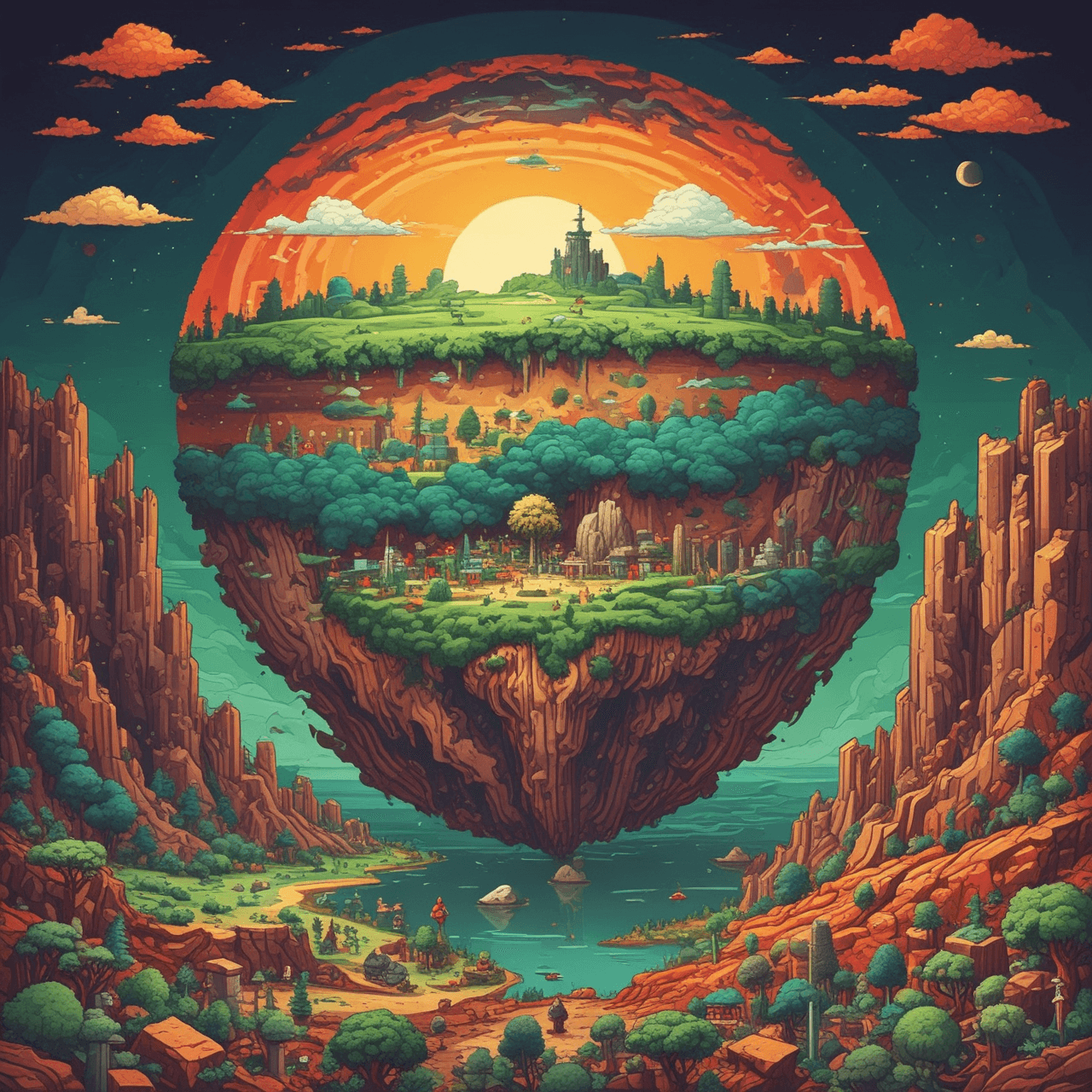 Earth's Core Runner game banner