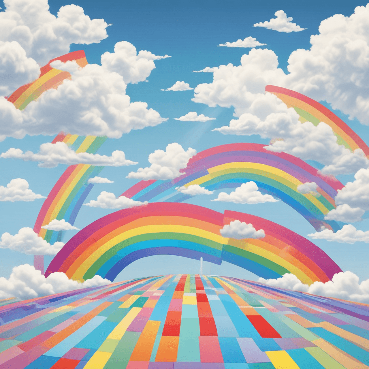 Rainbow Math Race game banner