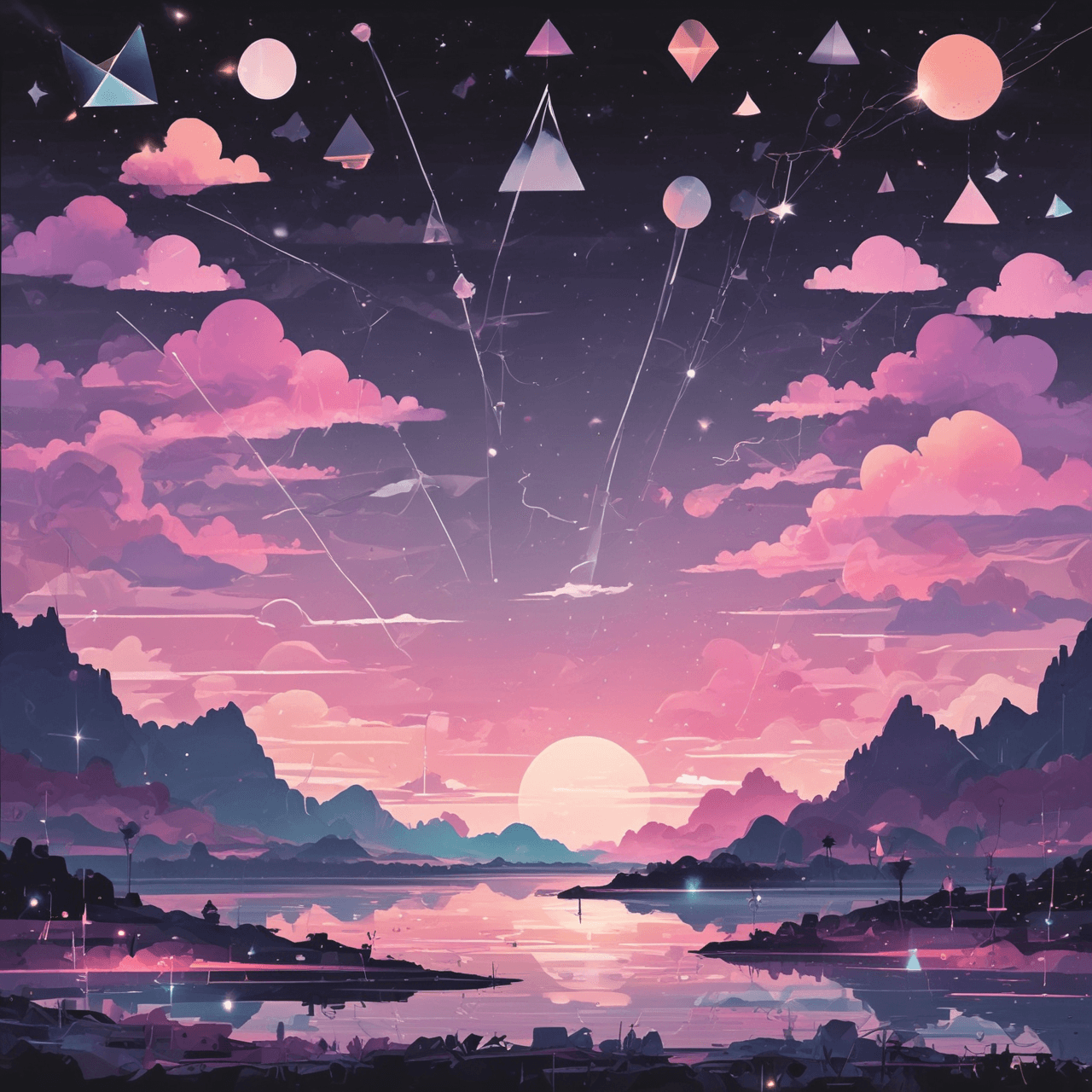 Geometry Cloud Hop game banner