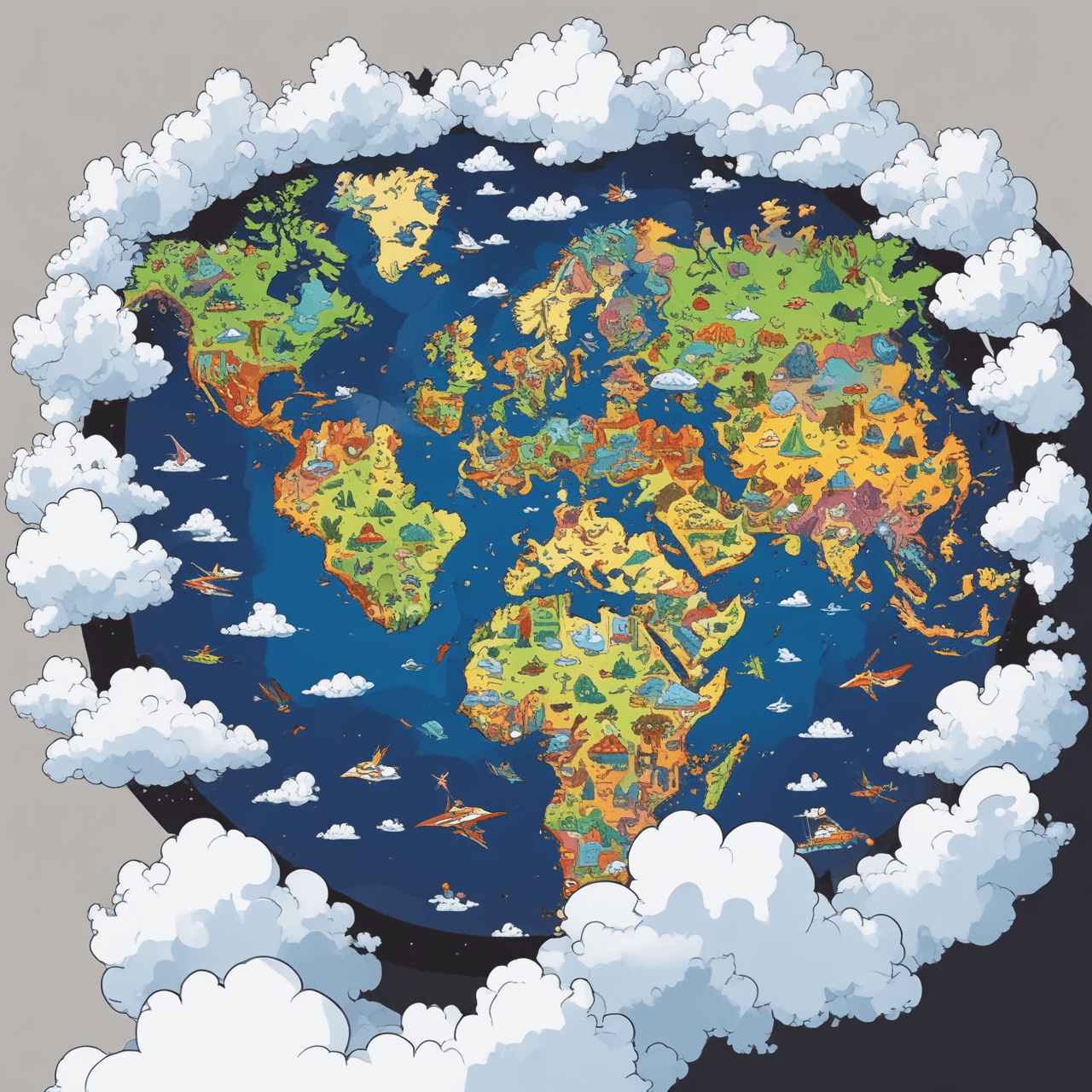 Geography Cloud Hop game banner