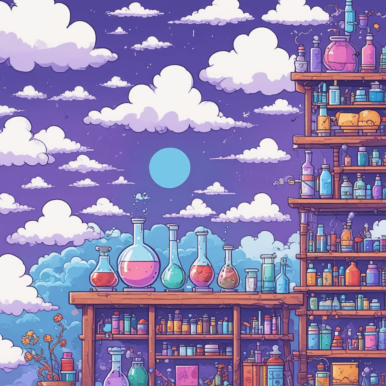 Science Cloud Jump game banner