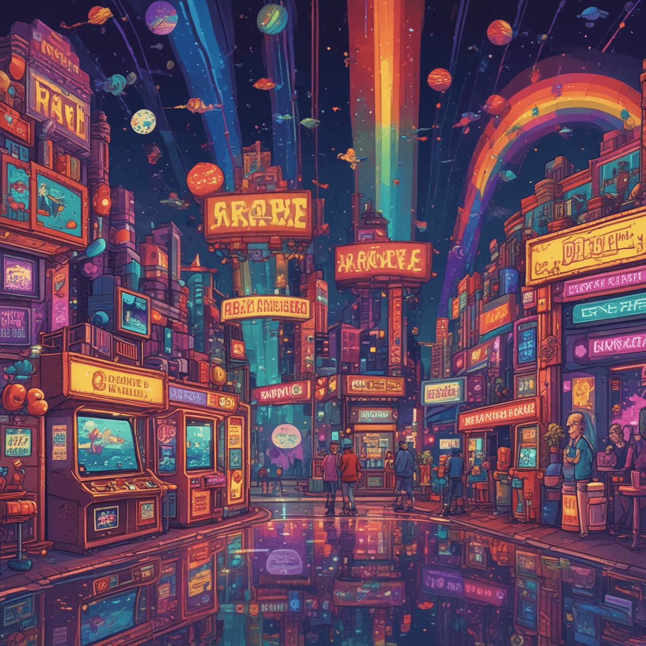 Regenbogen-Vokabel-Rennen game banner