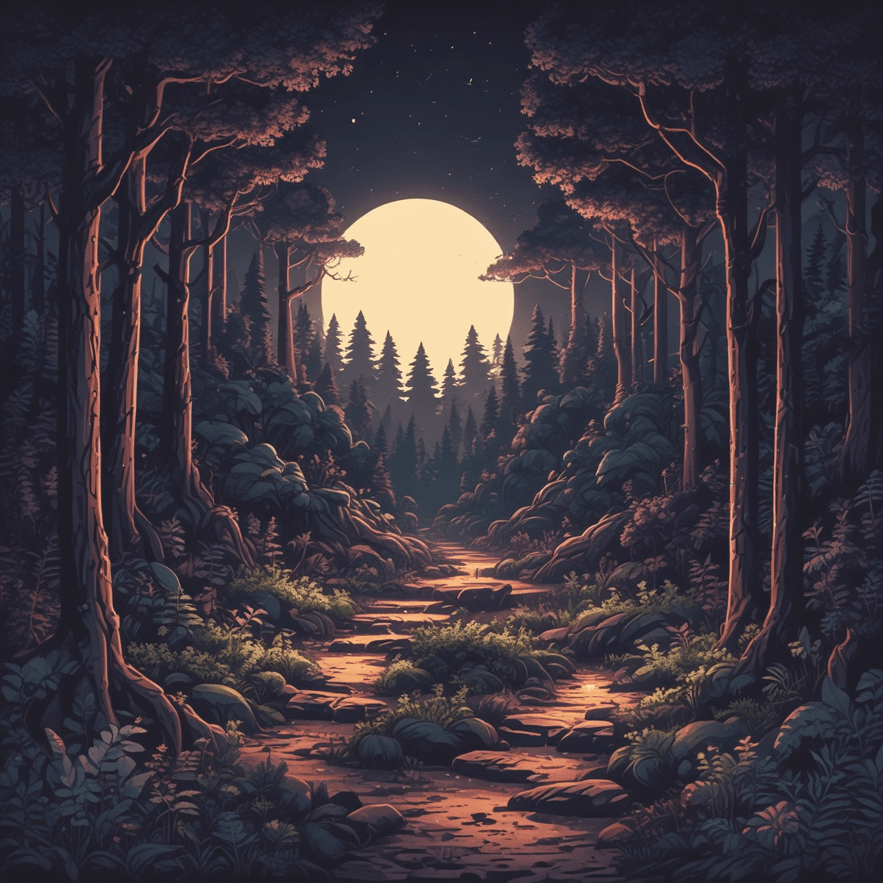 Forest Night Runner game banner