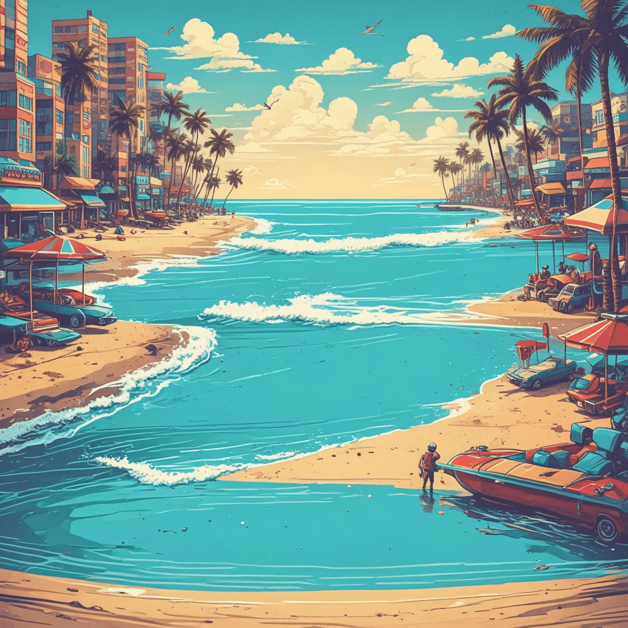French Beach Runner game banner