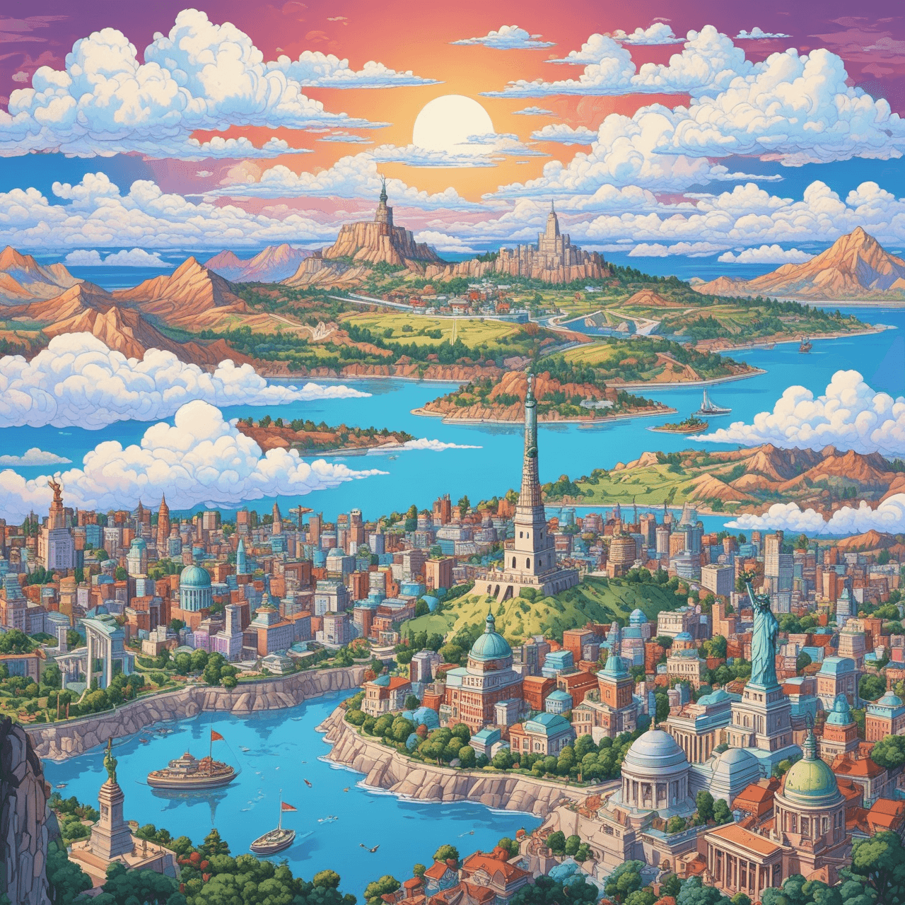 American History Cloud Leap game banner