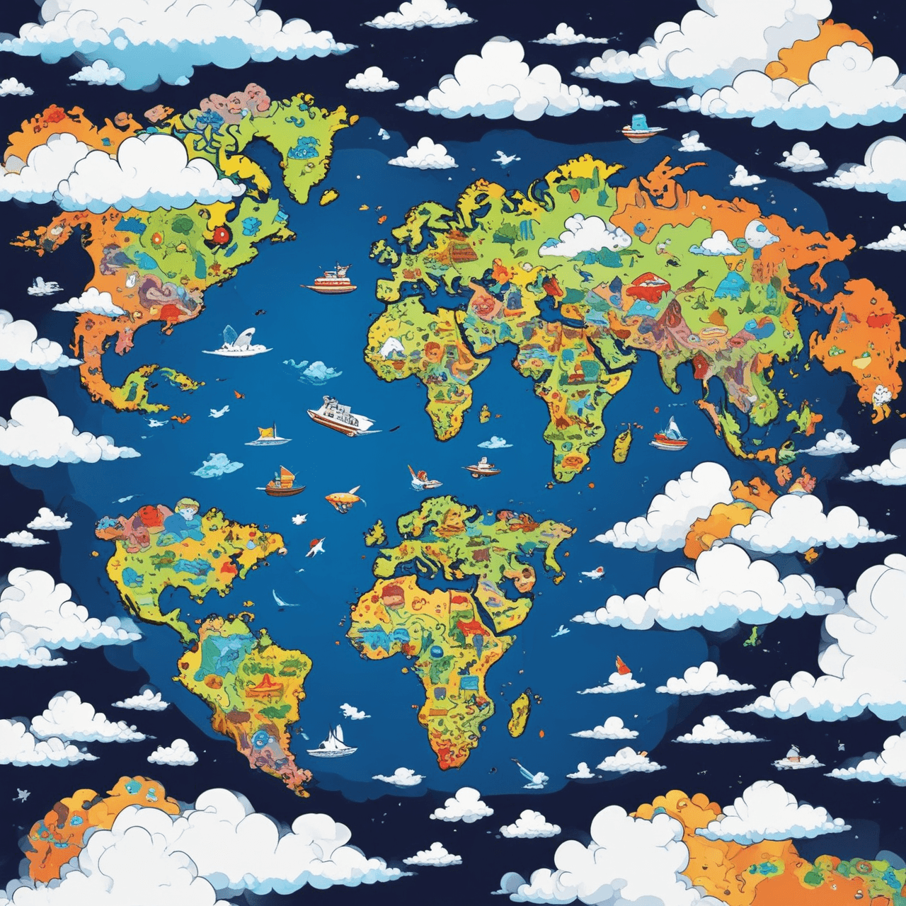 Geography Cloud Hop game banner