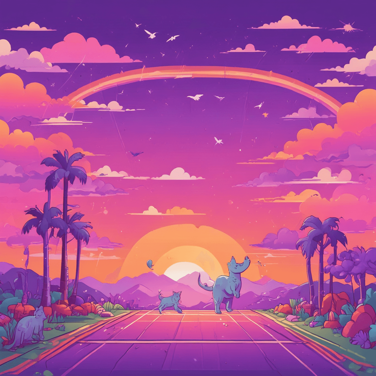 Gradient Cat Jump game banner