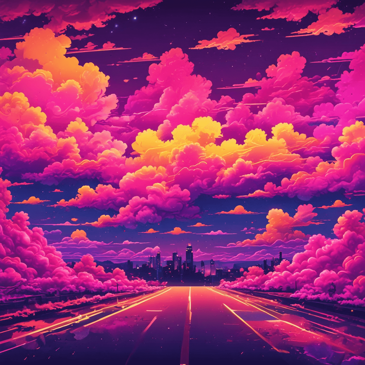 Neon Math Cloud Jump game banner