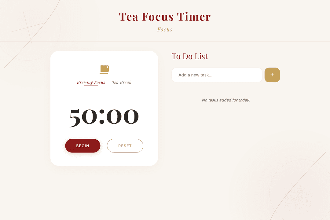 Tea Focus Timer