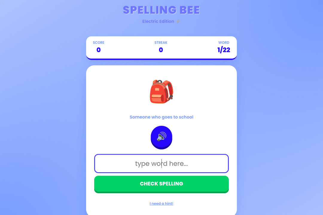 Spell Bee Champ