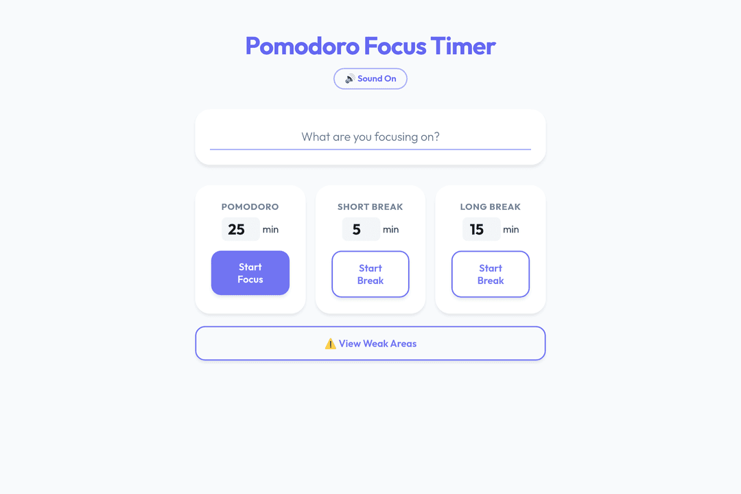 Pomodoro focus