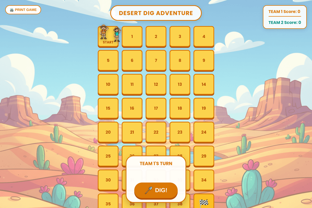 create a board game for the book Holes by Louis Sachar for 5th graders