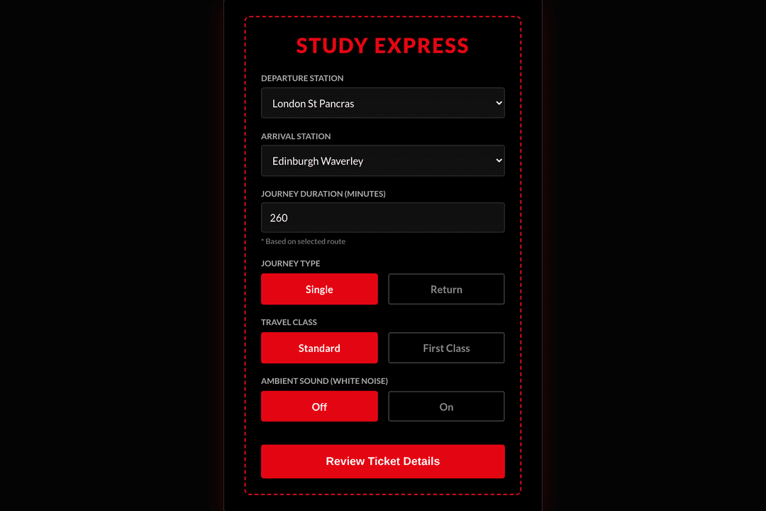 Train Study Timer
