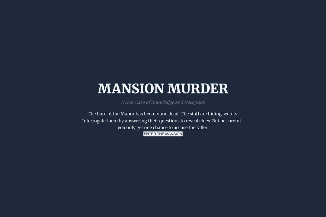 The Mansion Murder