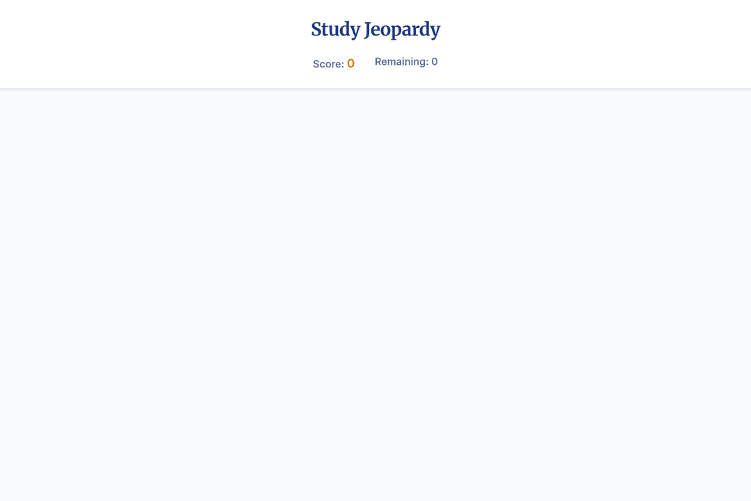 Study Jeopardy
