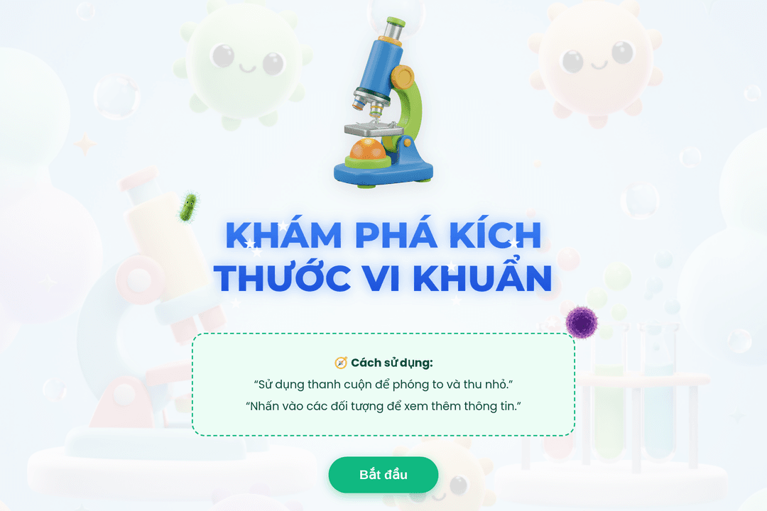 KHÁM PHÁ KÍCH THƯỚC VI KHUẨN