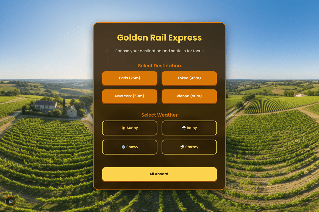 train journey pomodoro