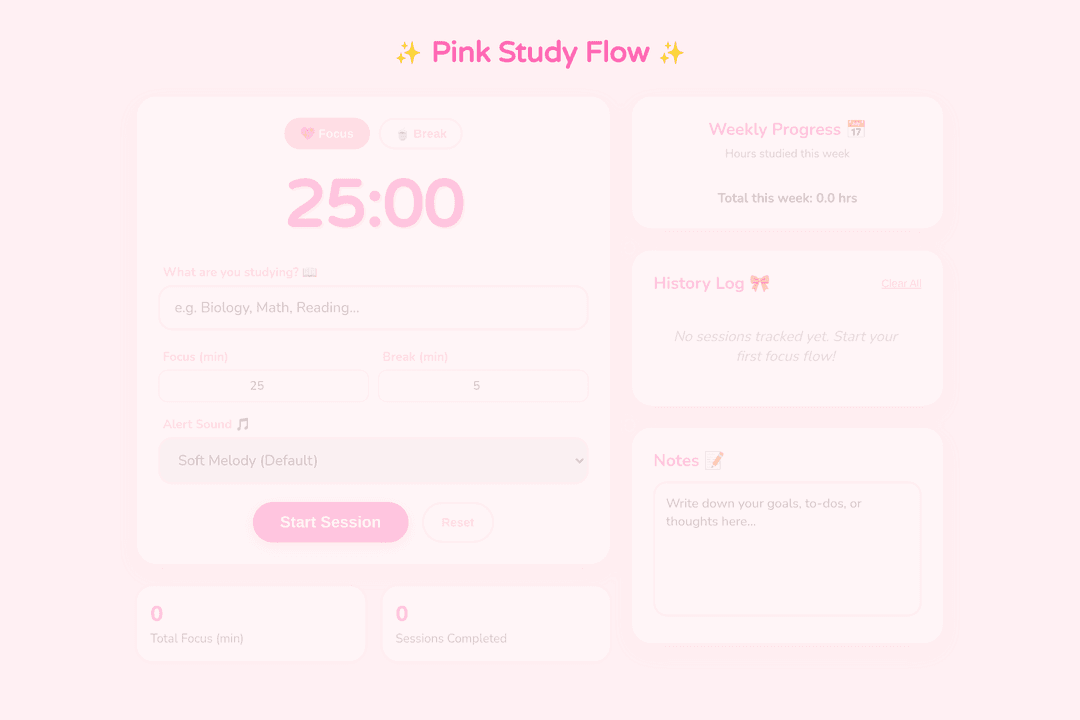 Pink Study Flow