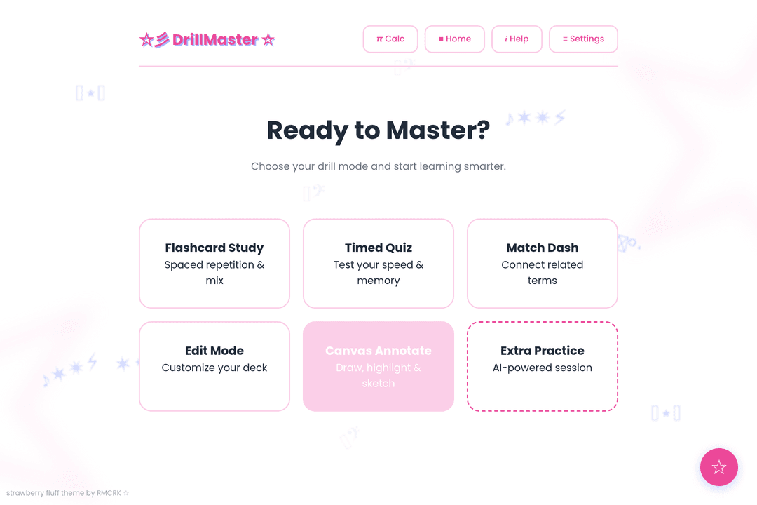 DrillMaster V2 strawberry fluff theme