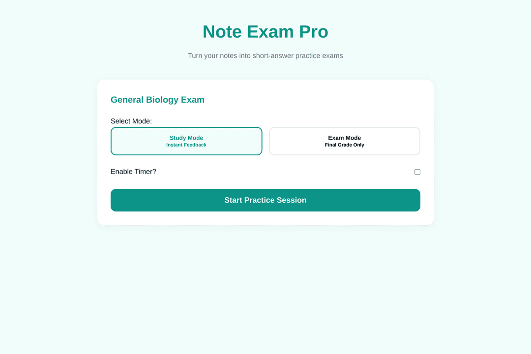 Note Exam Pro