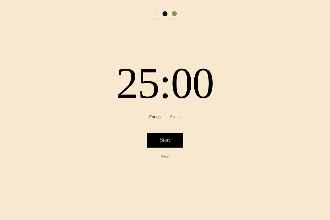 Minimal Pomodor Timer