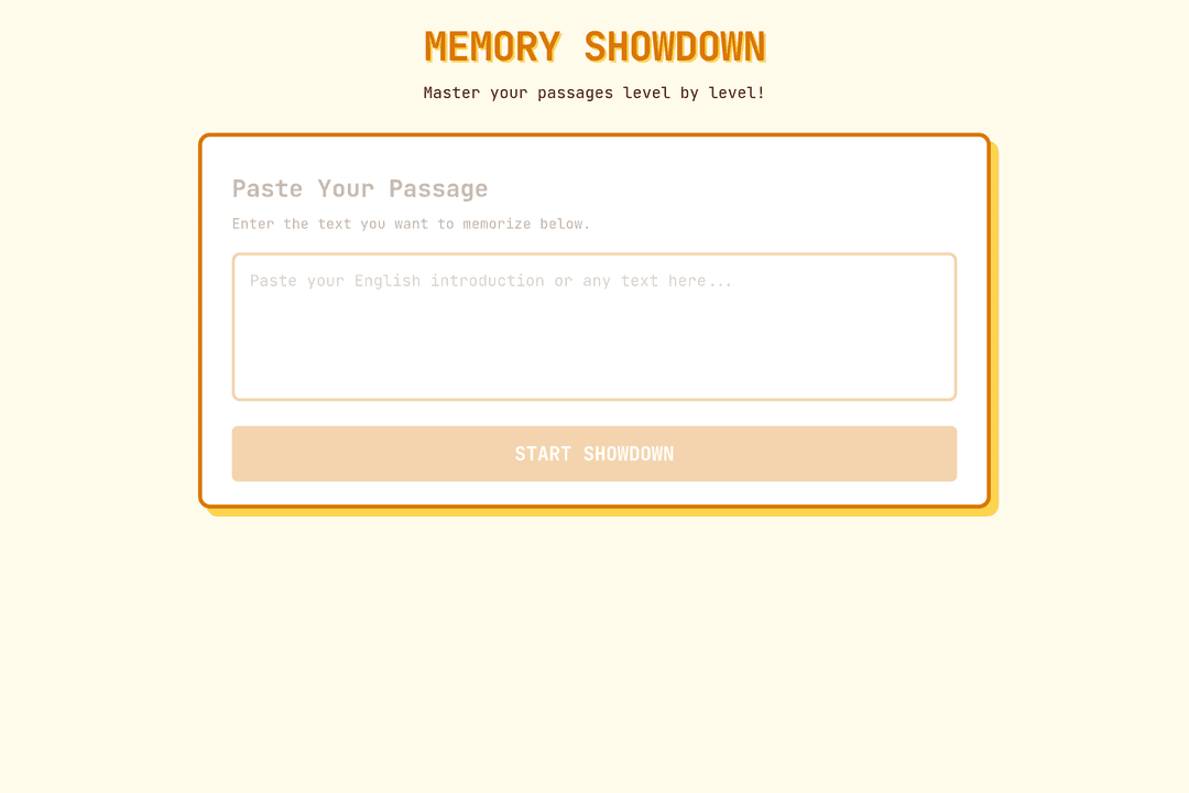 Memory Showdown